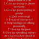 10 Things To Give Up