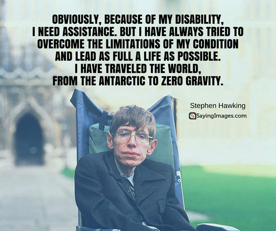 stephen hawking disability quote