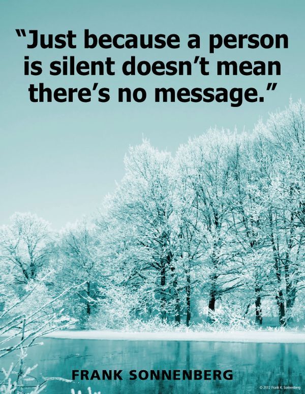A Person Is Silent