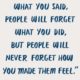 People Will Forget