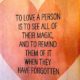 To Love A Person