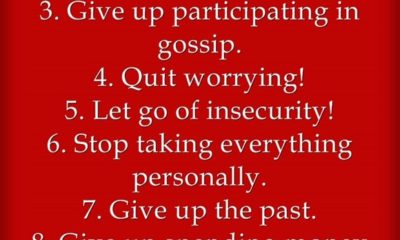 10 Things To Give Up