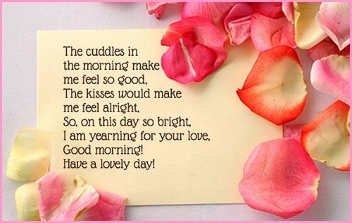 Cuddles in the Morning Love Quotes for Her