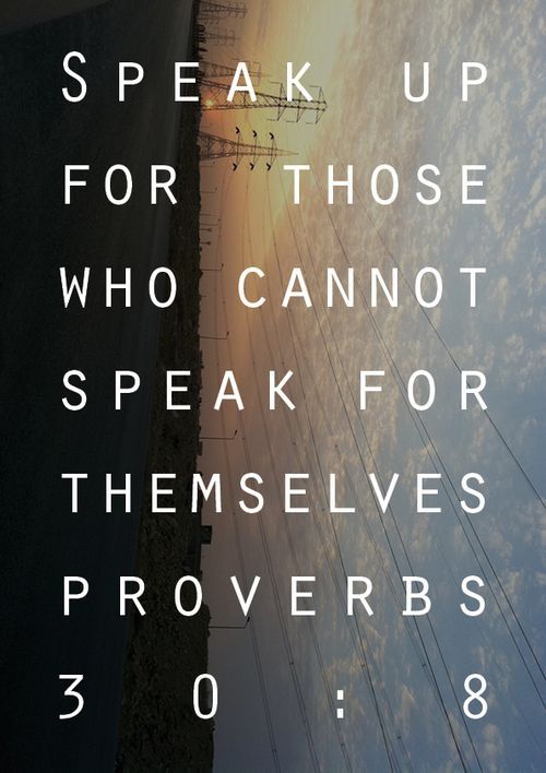 Speak up Bible Quotes