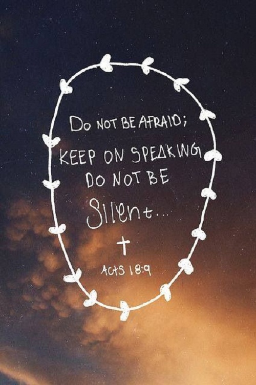Do not be Silent Bible Quotes