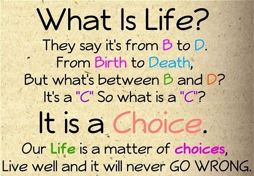 Matter of Choices Lovely Quotes