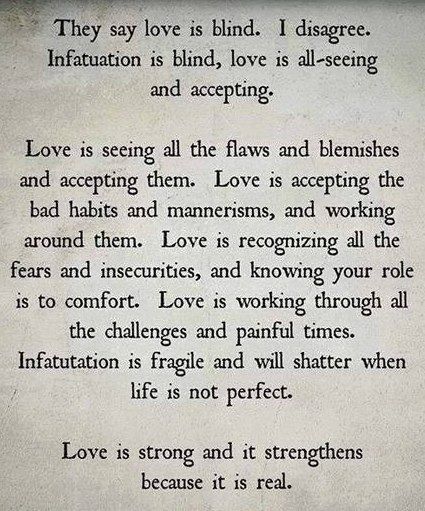 Infatuation is Blind Amazing Quotes