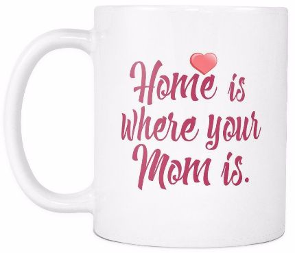 'Home is Where Your Mom Is' Mother Daughter Quotes White Mug