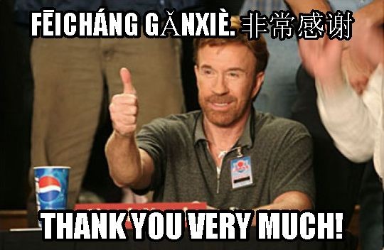 Thank You So Much In Chinese