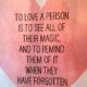 To Love A Person