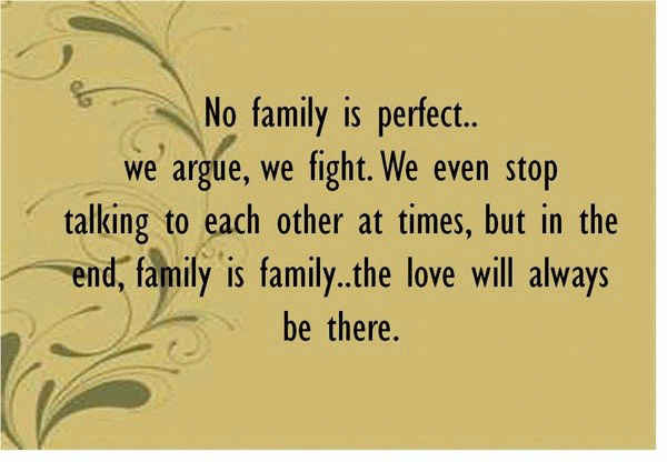 About being a perfect family quotes.