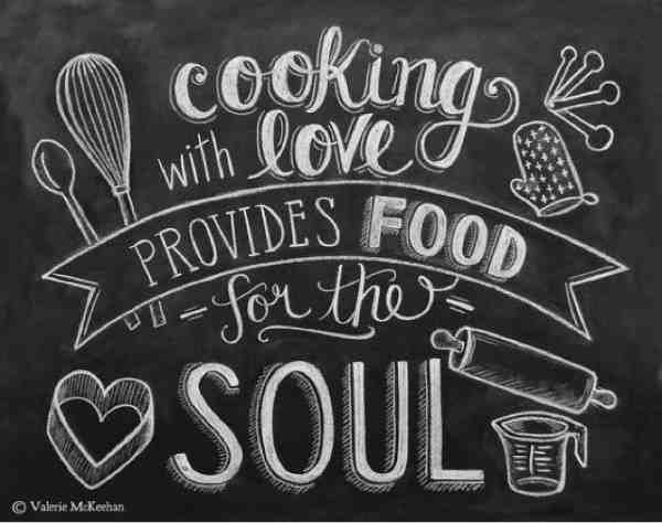 Family quotes about cooking with love.