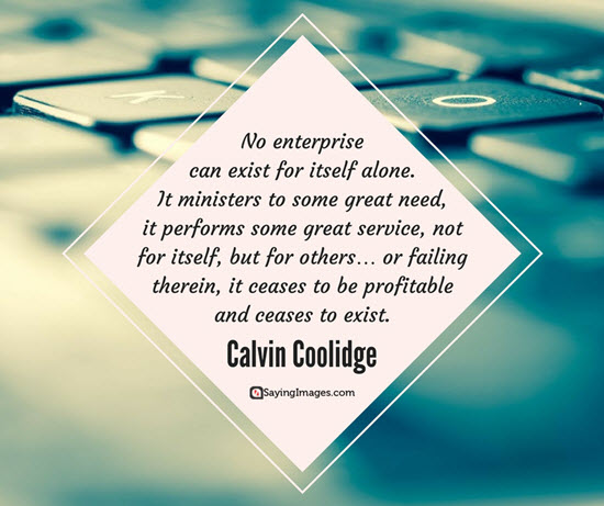 calvin coolidge business quotes