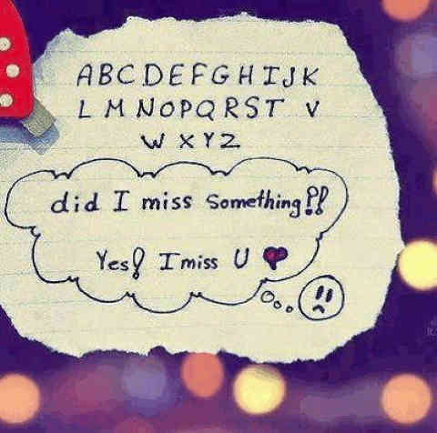 Cute alphabets and i miss you quotes