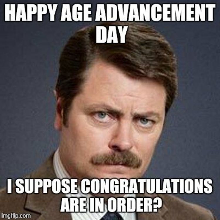 happy 50th age advancement birthday meme