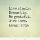 Live Simply