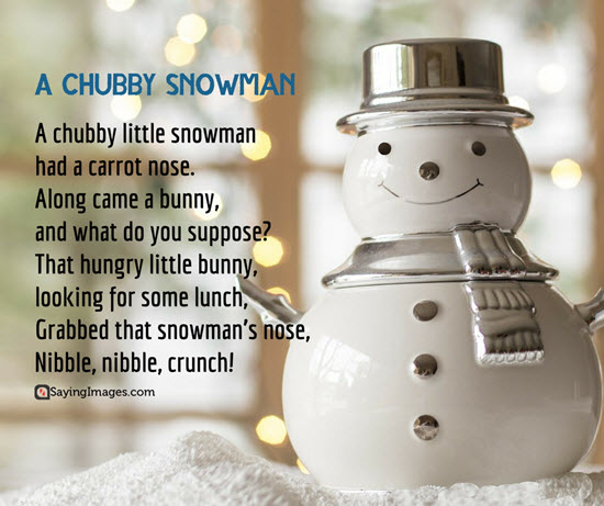 snowman christmas poem