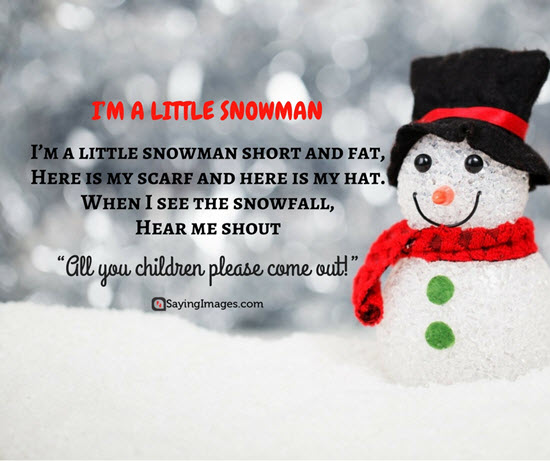 snowman christmas poems