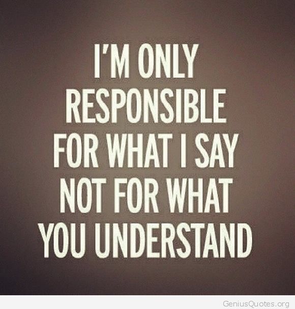 I Am Only Responsible 1