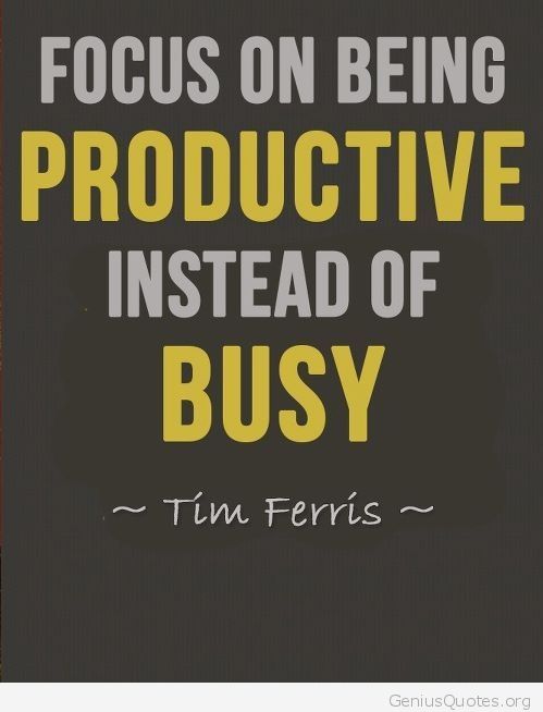Focus On Being Productive