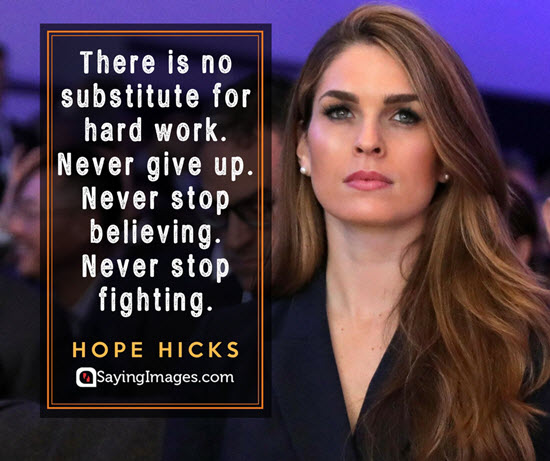 hope hicks never give up quotes