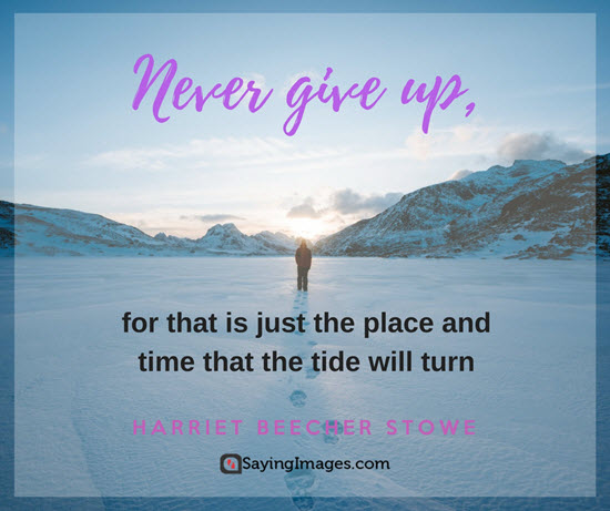 harriet beecher stowe never give up quotes