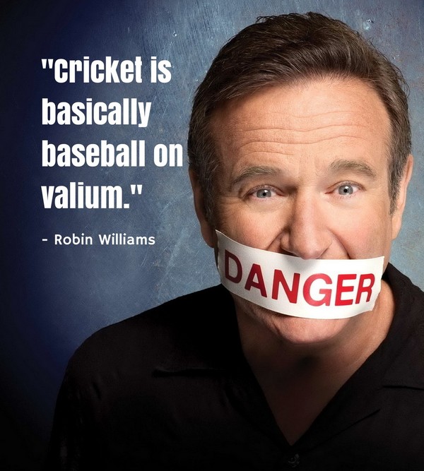 Robin Williams Quote on Cricket