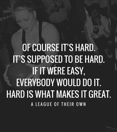 Workout Quotes. It's Hard