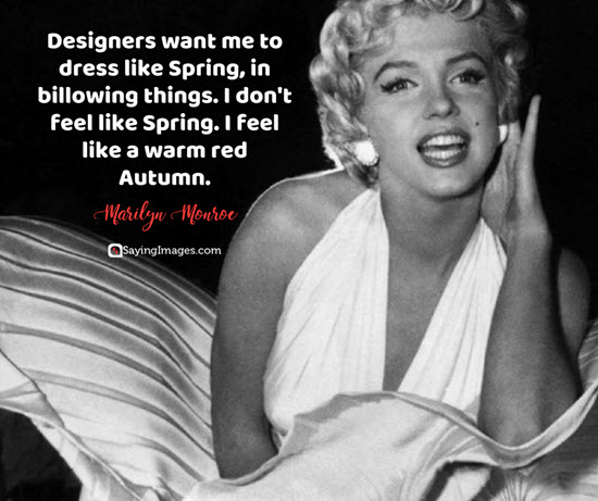 marilyn monroe designers quotes
