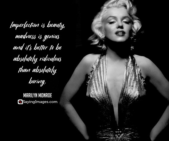 marilyn monroe imperfection quotes